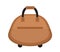 Female travel bag icon flat style.