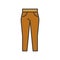 Female trouser, filled color outline editable stroke