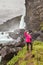 Female turist traveling photographers take a selfie