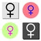 Female venus. flat vector icon