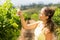 Female vintner holding wine glass