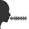 Female voice spectrum. Silhouette of a female head voice range