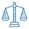 Female Witness Law And Judgement doodle icon hand drawn illustration