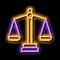 Female Witness Law And Judgement neon glow icon illustration