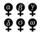Female and woman categorization - alpha, beta, gamma, delta, sigma, omega