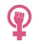 Female woman feminism protest hand icon vector