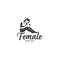 Female writer silhouette logo