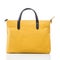 Female yellow leather handbag