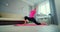 Female yoga exercise, fitness home workout. Vercion 5