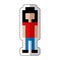 Femenine pixelated avatar character icon