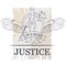 Femida -lady of justice. Lady Lawyer logo.