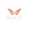 Feminine beauty aesthetic butterfly logo design