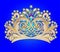 Feminine decorative tiara crown with jewels