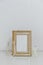 Feminine Mockup vintage gold frame and candle. Wedding still life.