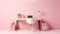 Feminine Pink Desk With Contemporary Candy-coated Style