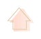 Feminine pink and gold house roof logo