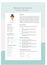 Feminine resume with infographic design