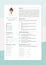 Feminine resume with infographic design