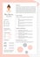 Feminine resume with infographic design