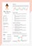 Feminine resume with infographic design