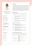 Feminine resume with infographic design. Stylish CV set for wome