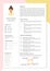 Feminine resume with infographic design. Stylish CV set for wome