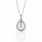 Feminine Sensibility: Diamond Pendant In White Gold With Zen-inspired Design