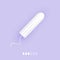 Feminine tampon pad icon. Woman menstrual care. Illustration of feminine hygiene products in a flat style.