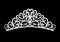 feminine wedding diadem crown on black