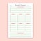 Feminine Weekly schedule planner for woman A3 size with list check box and goals of week simple blush pink soft green color