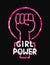 Feminist slogan girl power. Vector