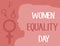 Feministic illustration, gender equality concept. International women equality day design for banner, poster, flyer