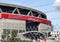 Fence around Oracle Arena in Oakland, California