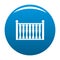 Fence with column icon blue vector