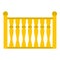 Fence with column icon, flat style.