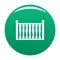 Fence with column icon vector green