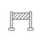 Fence construction thin line icon. Linear vector symbol