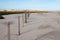 Fence in the dunes in praia do cassino , brazil