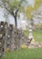 Fence line in Gettysburg Pennsylvania battlefield