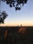 Fence line silhouette barb wire