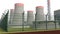 Fence security object nuclear power plant with power of detention. 3d illustration