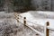 Fence in Winter Snow