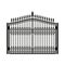 Fence Wrought Iron Gate. Old Style Door. Vector