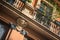 Fenced narrow balcony in Valencia, Spain