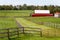 Fenced Pastures With Barn