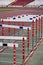 Fences arranged for training for hurdle race 