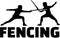 Fencing fighter with epees