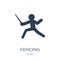 Fencing icon. Trendy flat vector Fencing icon on white background from sport collection