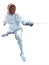 Fencing Player. Fencer Swordsman Athletes on a white background