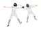 Fencing players illustration isolated on background. Fencing duel competition. Sword fighting. Swordplay duel.